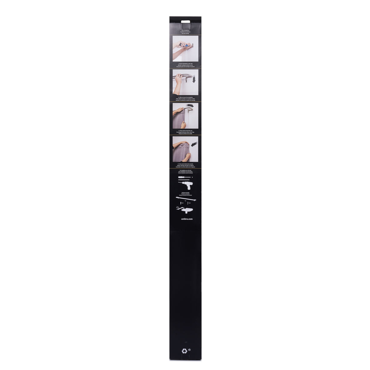トワイライト ダブル カーテンロッド 121.9～223.5cm ニッケル